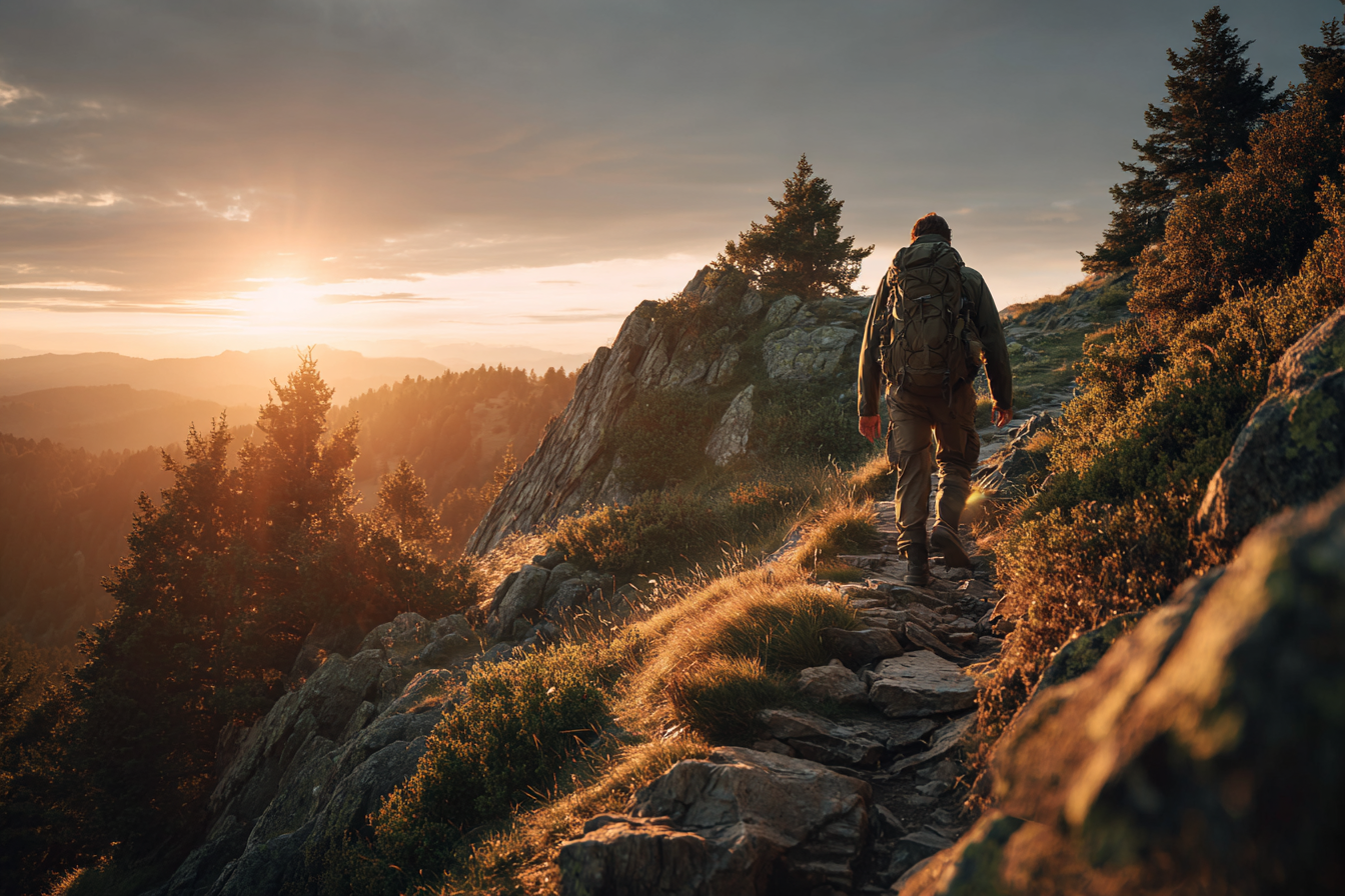 Чоловік виконує ранкові вправи